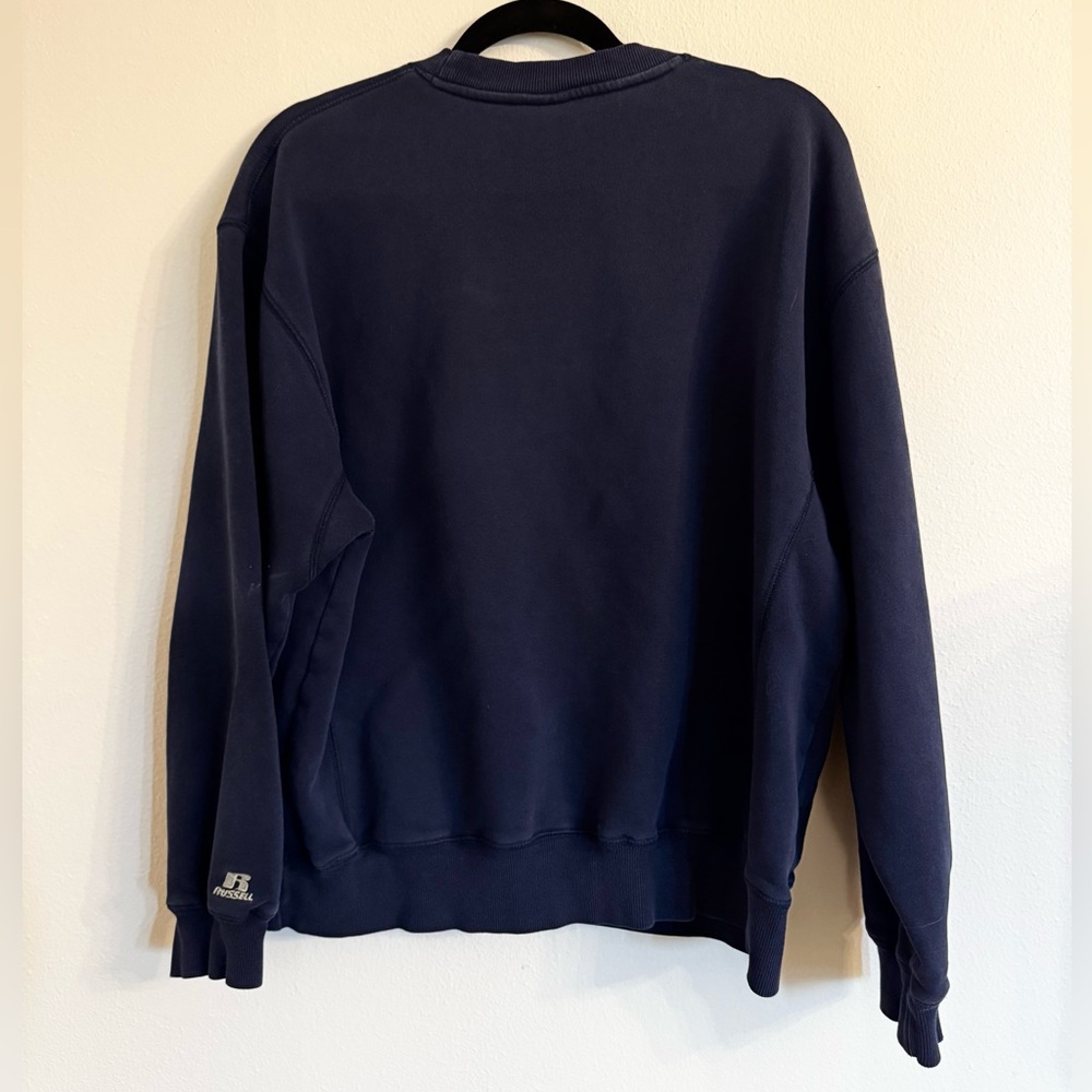 Russell Athletic, Vintage, Men's Crewneck Sweater in Navy - Picture 3 of 4